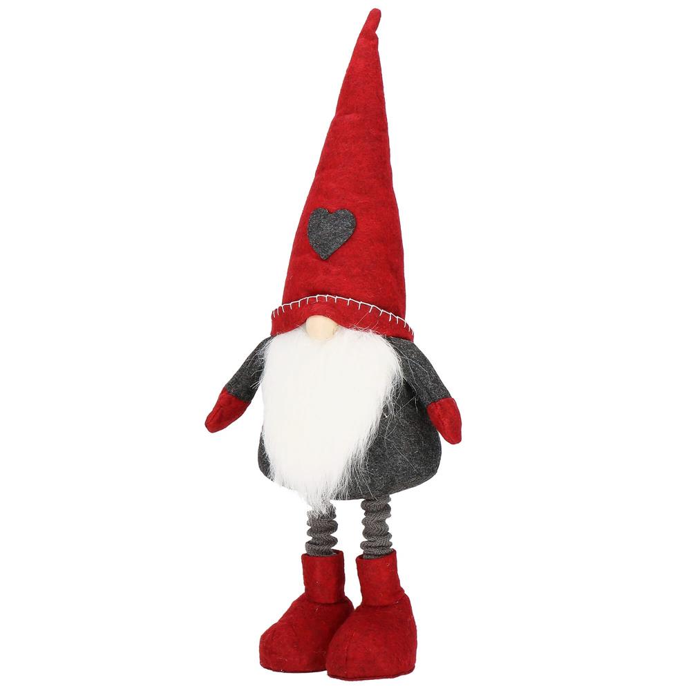 Figurina Craciun, Spiridus, picioare telescopice, inaltime extensibila 51-70cm