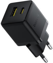 INCARCATOR retea Baseus Palm, Quick Charge 30W, 1 x USB Type-C, 1 x USB, negru "P1011160A113-00"
