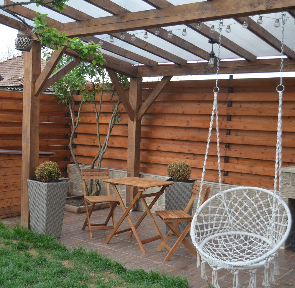 Set masa patrata plianta, cu 2 scaune pliante, gradina sau balcon ART GARDEN
