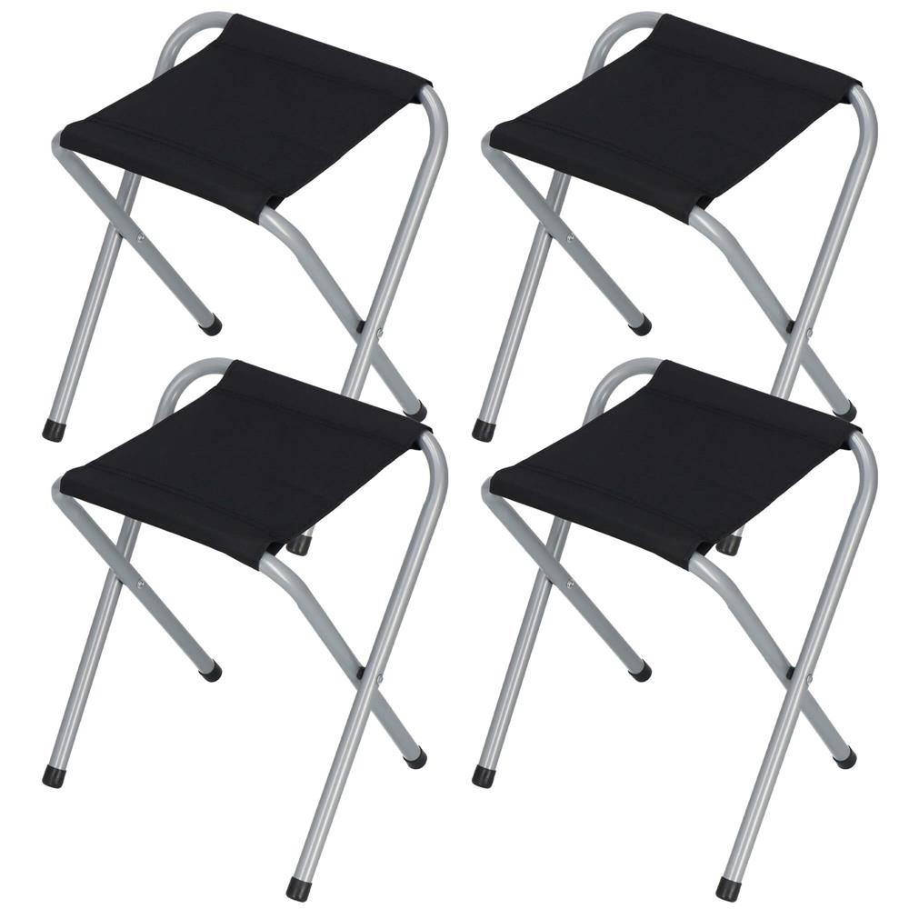 Set masa camping pliabila blat MDF cu 4 scaune, 120x60x60/70cm, Maro Negru