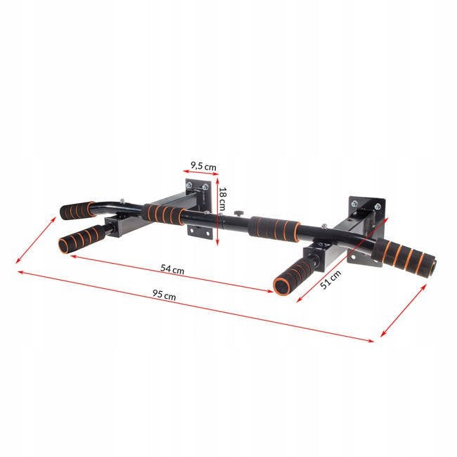 Bara de tractiuni, multifunctionala, pentru perete, cu manere antiderapante, capacitate 250kg