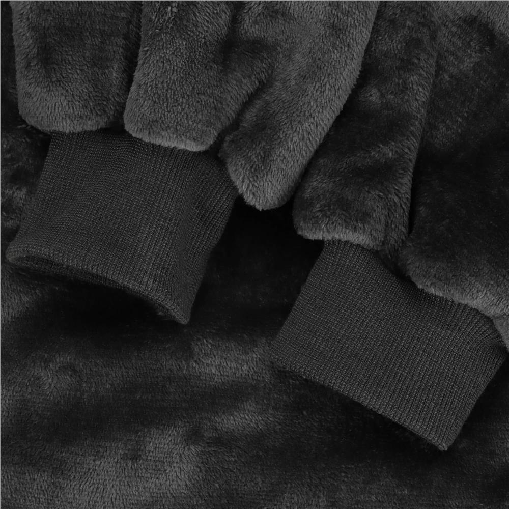 Patura tip hanorac, cu maneci, gluga si buzunare, material plus, marime universala, grafit