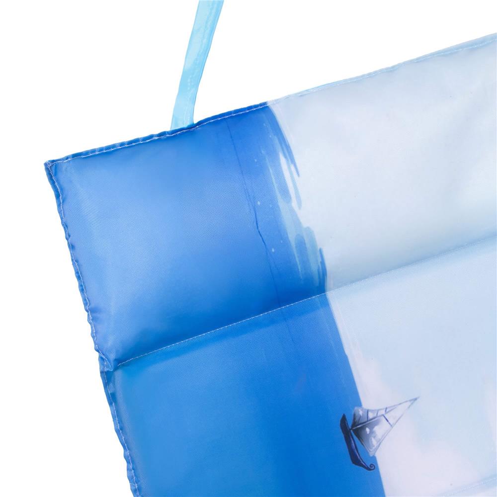 Saltea pentru plaja pliabila, din spuma, ultra-usoara, cu maner de transport, 60x180cm, albastru