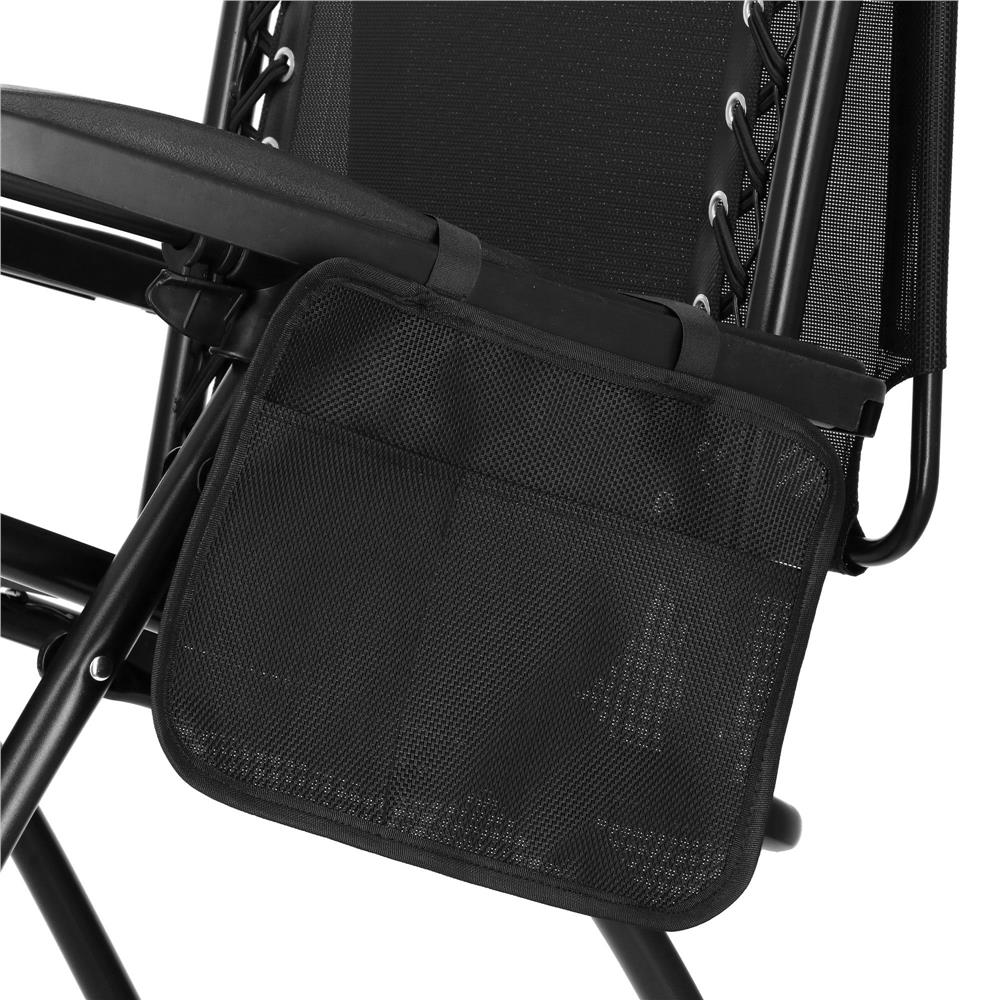 Sezlong pliabil SERSIMO GC3, Relax Zero Gravity cu parasolar, 175cm, negru