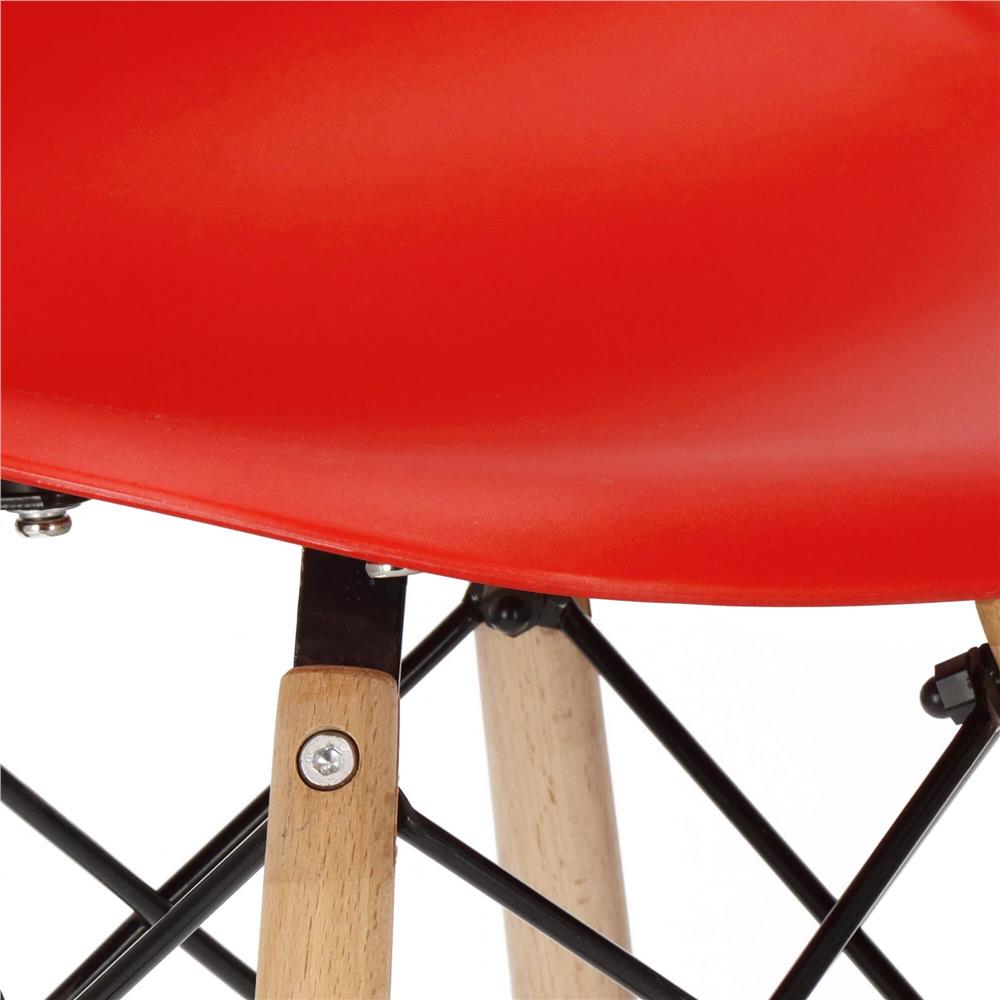 Set 4 scaune dining Scandinav pentru bucatarie, 38x42x82cm, rosu