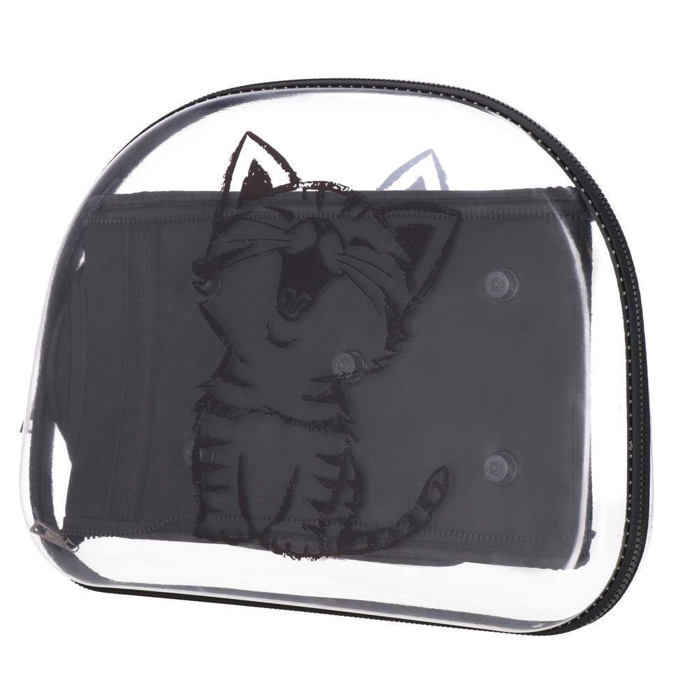 Geanta pentru transport animale de companie pisica sau catel, M, 42x26x32 cm, transparent - 9