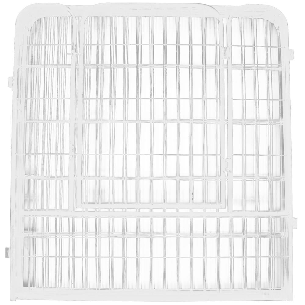Tarc pentru animale de companie, din fier, forma configurabila, cu usa de acces, 4XL, 184x100x93cm, alb