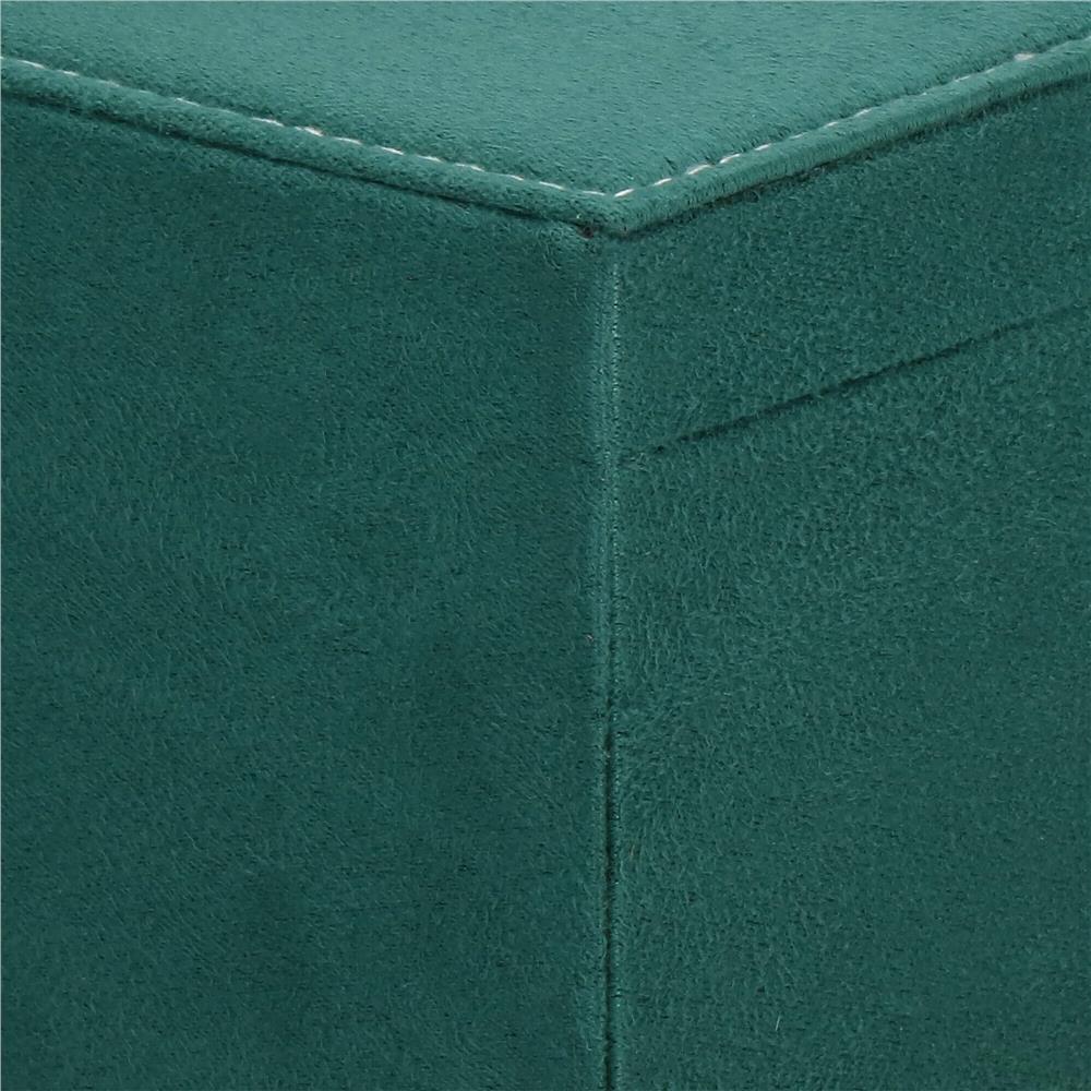 Cutie depozitare si organizare bijuterii, velur, 27 x 19 x 10,5 cm, verde