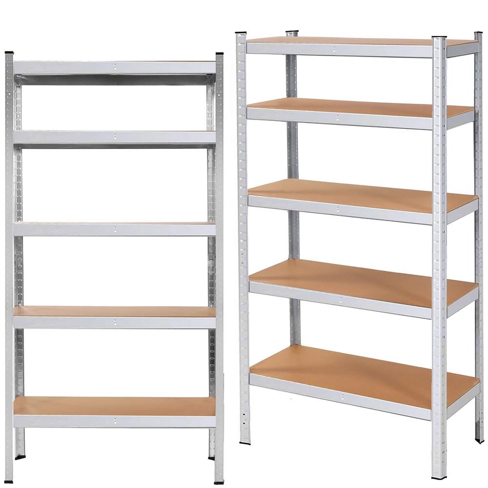 Raft cadru metalic modular pentru depozitare, 5 polite, 150x75x30cm, sarcina 625kg