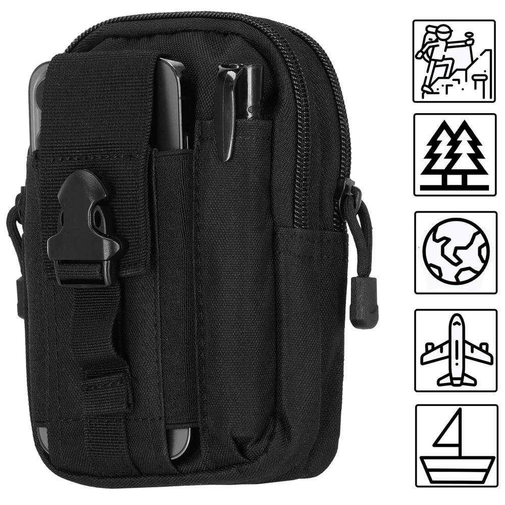 Borseta sport de brau, impermeabila, cu prindere la curea, 18x12x4cm, negru