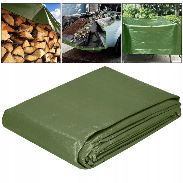 Prelata din polietilena impermeabila laminata, 120g/m2, 6x8m, verde