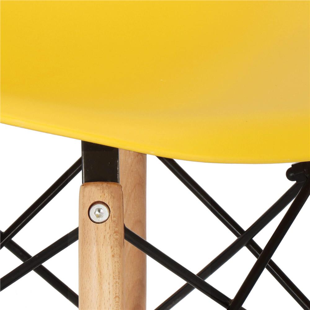 Set 4 scaune dining Scandinav pentru bucatarie, 38x42x82cm, galben