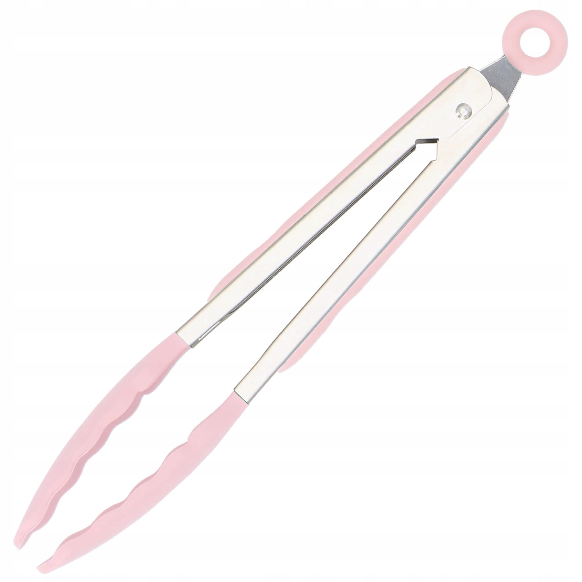 Set Sersimo 12 ustensile de bucatarie din silicon termorezistent si maner din bambus, roz