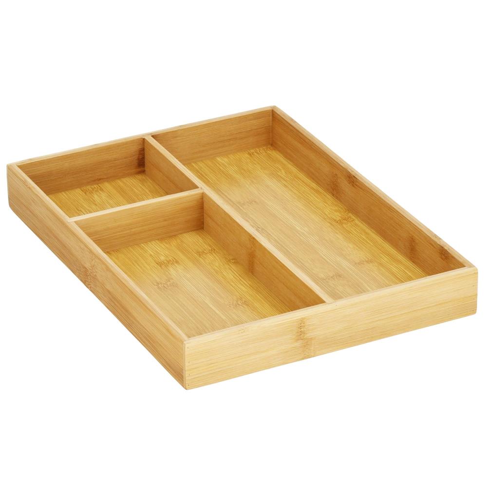 Organizator tacamuri si ustensile bucatarie, bambus, 40x30x5cm