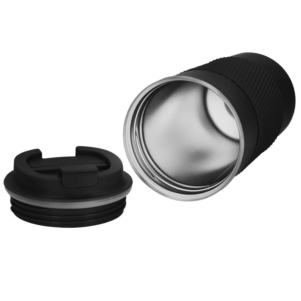 Cana termos calatorie, perete din inox dublu izolat, 500ml, 9x16.5cm, negru