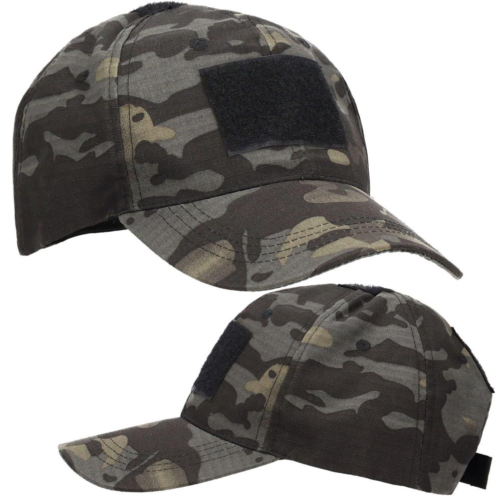 Sapca tactica cu cozoroc curbat, cu scai pentru atasare patch, unisex, culoare camuflaj