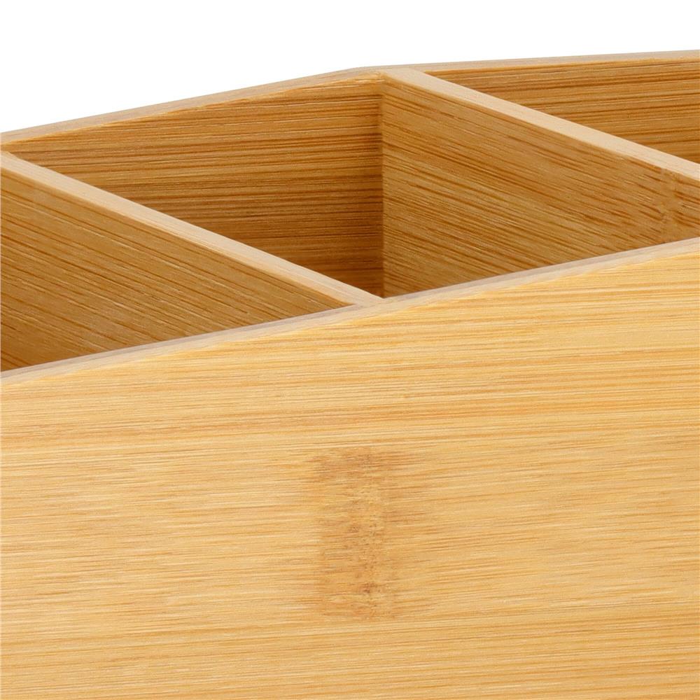 Organizator de bucatarie pentru plicuri de condimente, din bambus, 35x15x7cm, natur