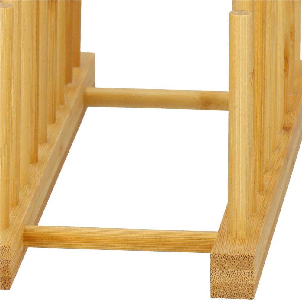 Suport organizare farfurii sau capace oala, din bambus, 34x13x13cm, natur