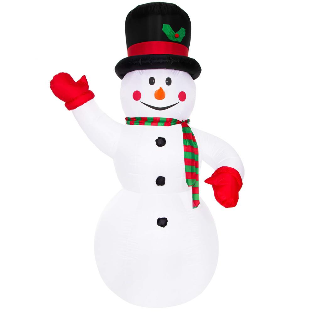 Figurina Craciun Om de Zapada, gonflabila, cu iluminare LED, umflare automata, 240cm
