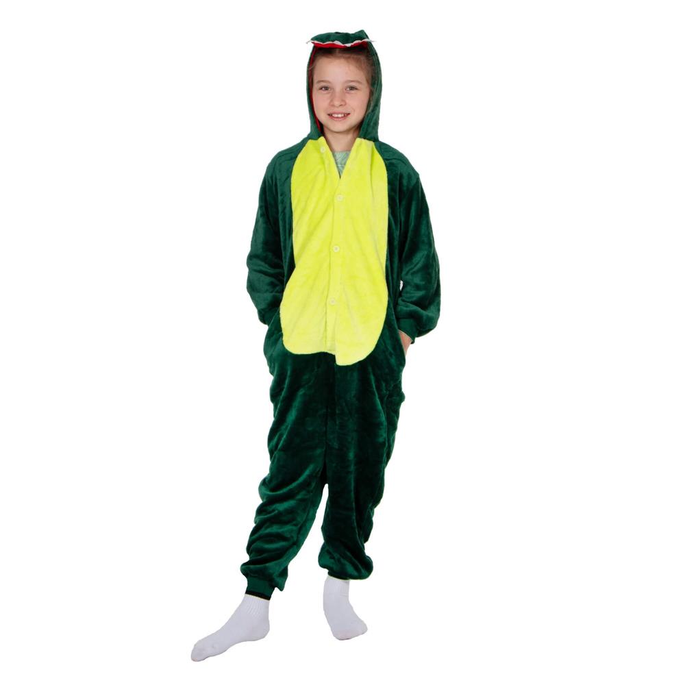 Pijama tip salopeta pentru copii, model Dragon, marime 130-140cm