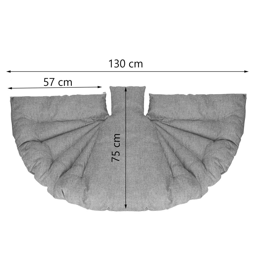 Perna pentru leagane suspendate, cu fermoar, gri, 130x75cm