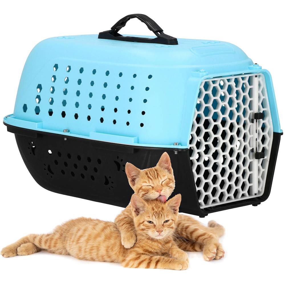 Cusca transport animale, 48x33x28 cm, maxim 7kg, negru albastru