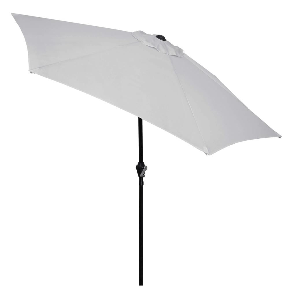 Umbrela terasa gradina, cu manivela si inclinare, diametru 260cm, gri