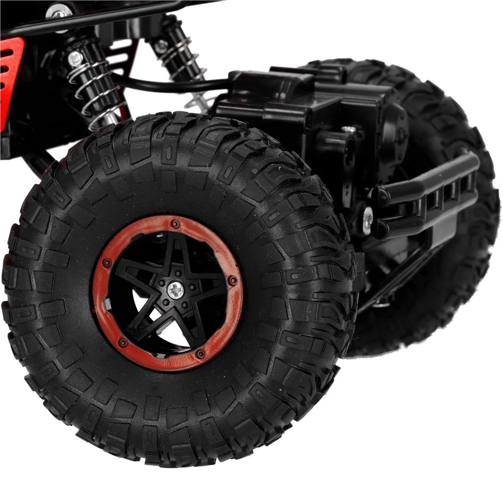 Masina Monster Truck Off-Road, 4x4, telecomanda, 26x14x17cm, rosu si negru