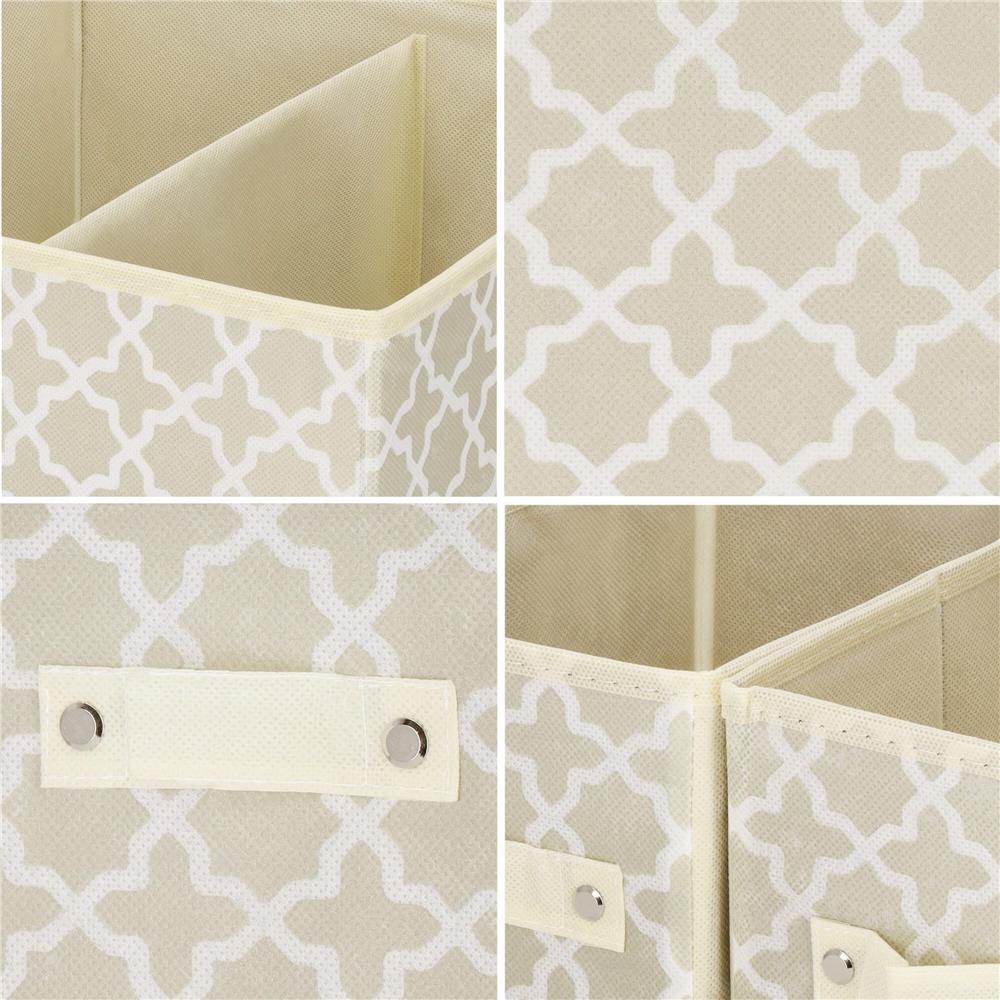 Organizator dulap tip lada cu 3 sertare, 31x31x22cm, cu model, bej