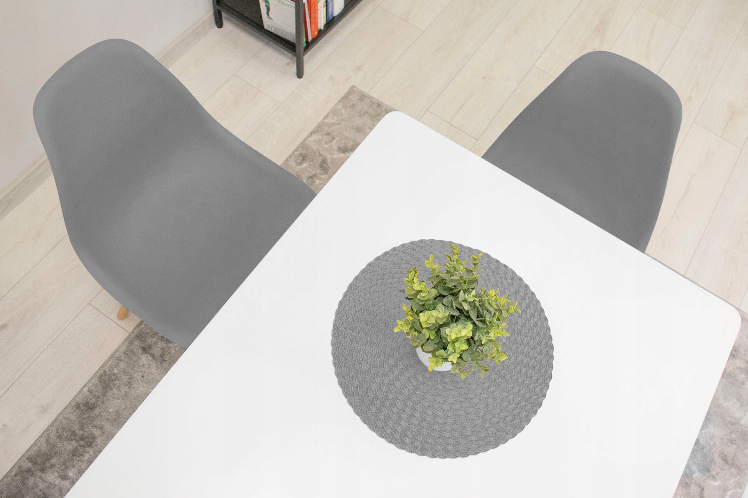 Set 4 scaune dining Scandinav pentru bucatarie, 38x42x82cm, gri