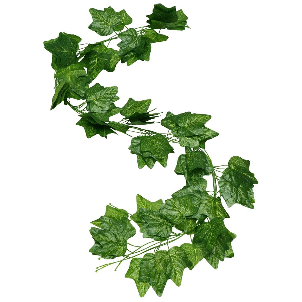 Set 6 ghirlande iedera artificiala pentru decorare, 6x208cm, frunze mici, verde