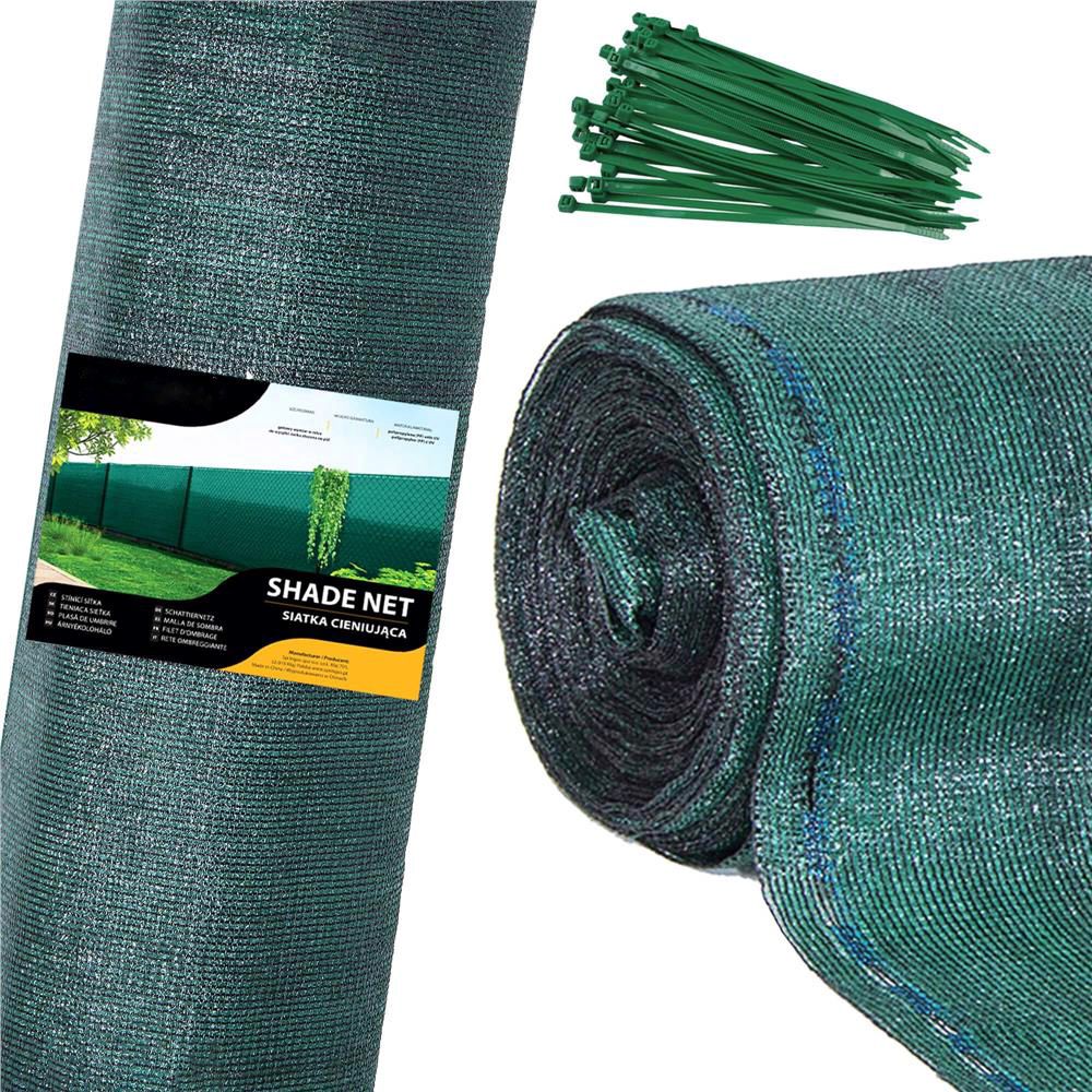 Plasa umbrire si intimitate pentru gard, 1.5m latime, 10m lungime, 140g densitate, verde