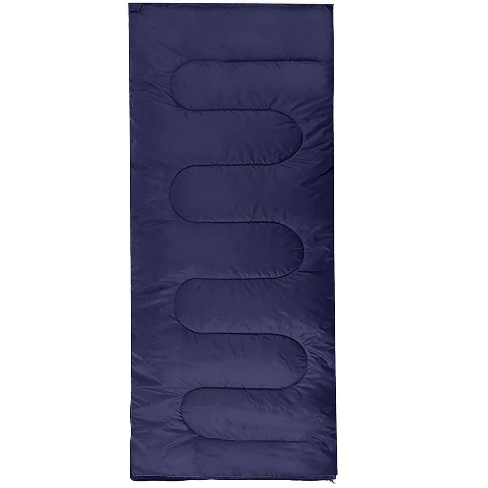 Sac de dormit, cu geanta de transport, 190x73cm, 10-25grade, culoare albastru inchis