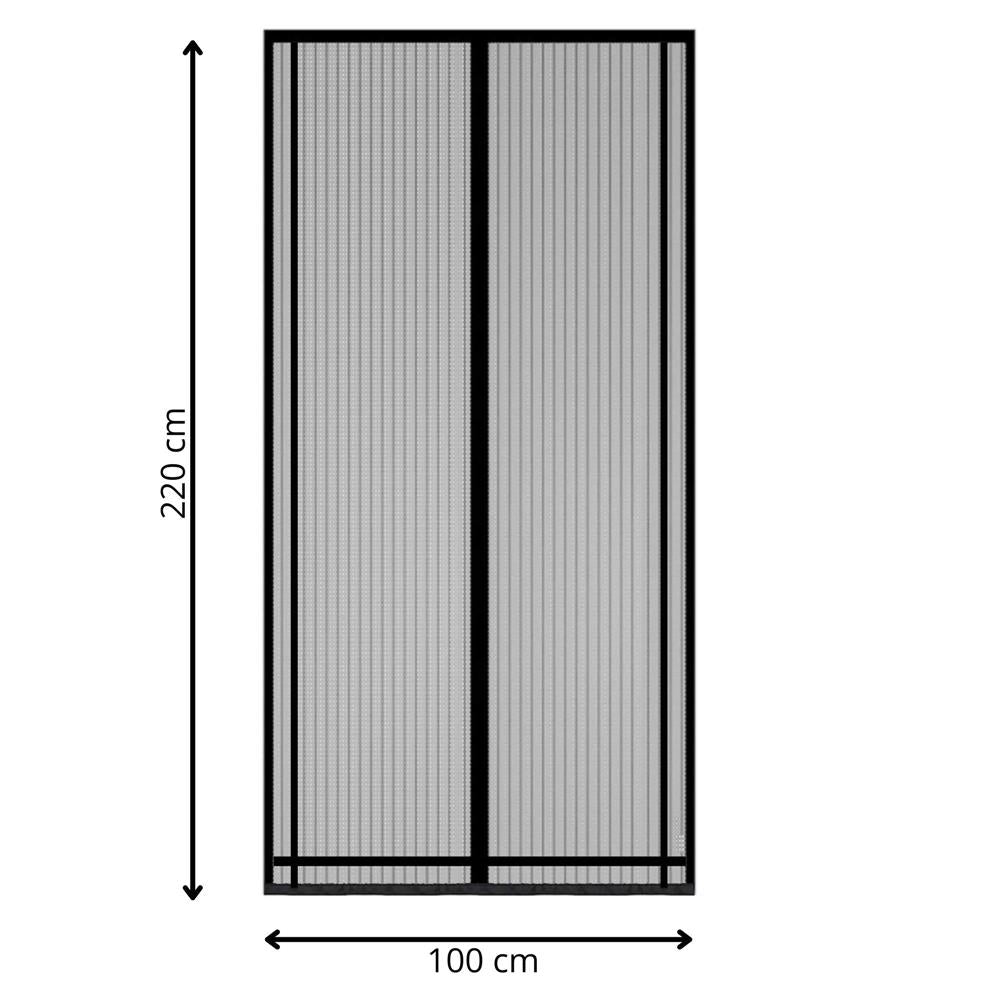Plasa anti-insecte, inchidere magnetica, latime 80-100cm, inaltime 210-220cm, negru