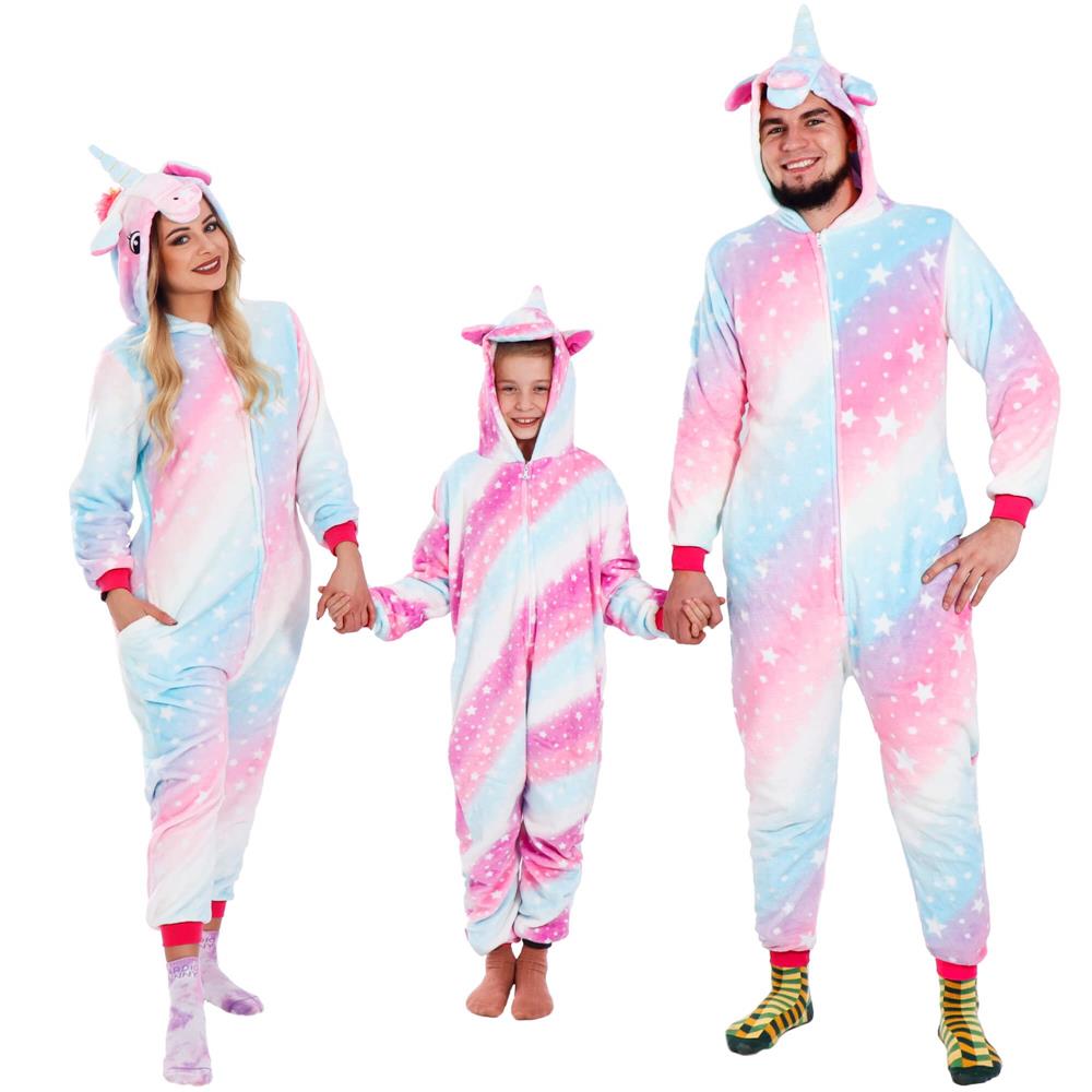 Pijama tip salopeta pentru dama, model unicorn, marime S