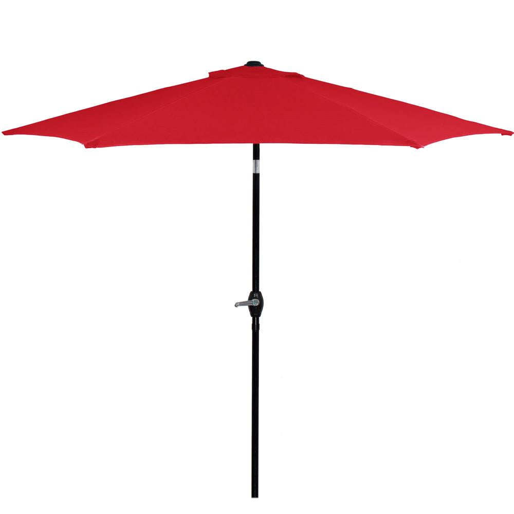 Umbrela terasa gradina, cu manivela si inclinare, diametru 250cm, Rosu