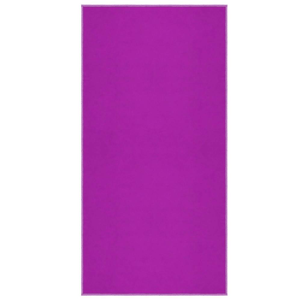 Prosop de plaja cu uscare de rapida, husa de transport, 75x150cm, violet