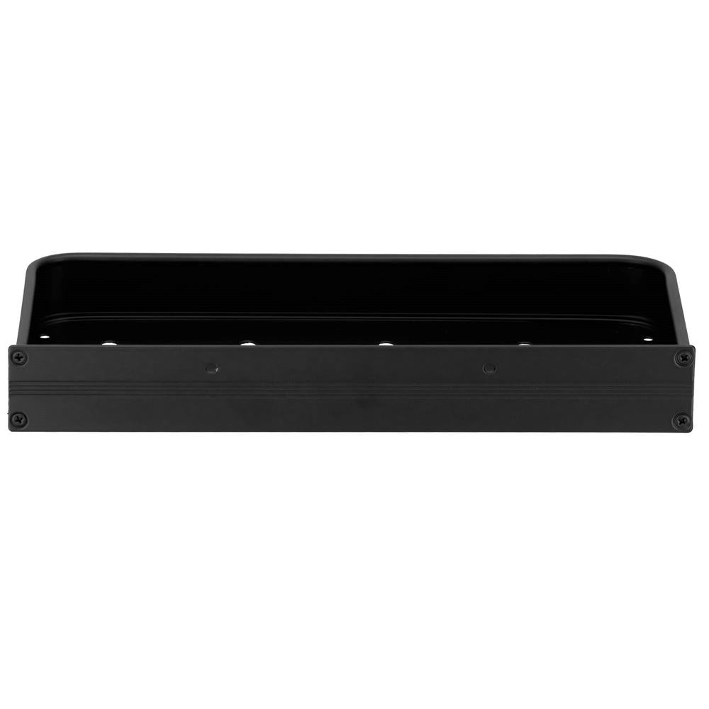 Raft de baie cu 2 sisteme instalare pe perete, aluminiu, 30x12x4cm, negru
