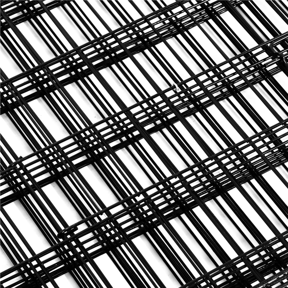 Tarc pentru animale de companie, din fier, forma configurabila, cu usa de acces, 3XL, 155x155x61cm, negru
