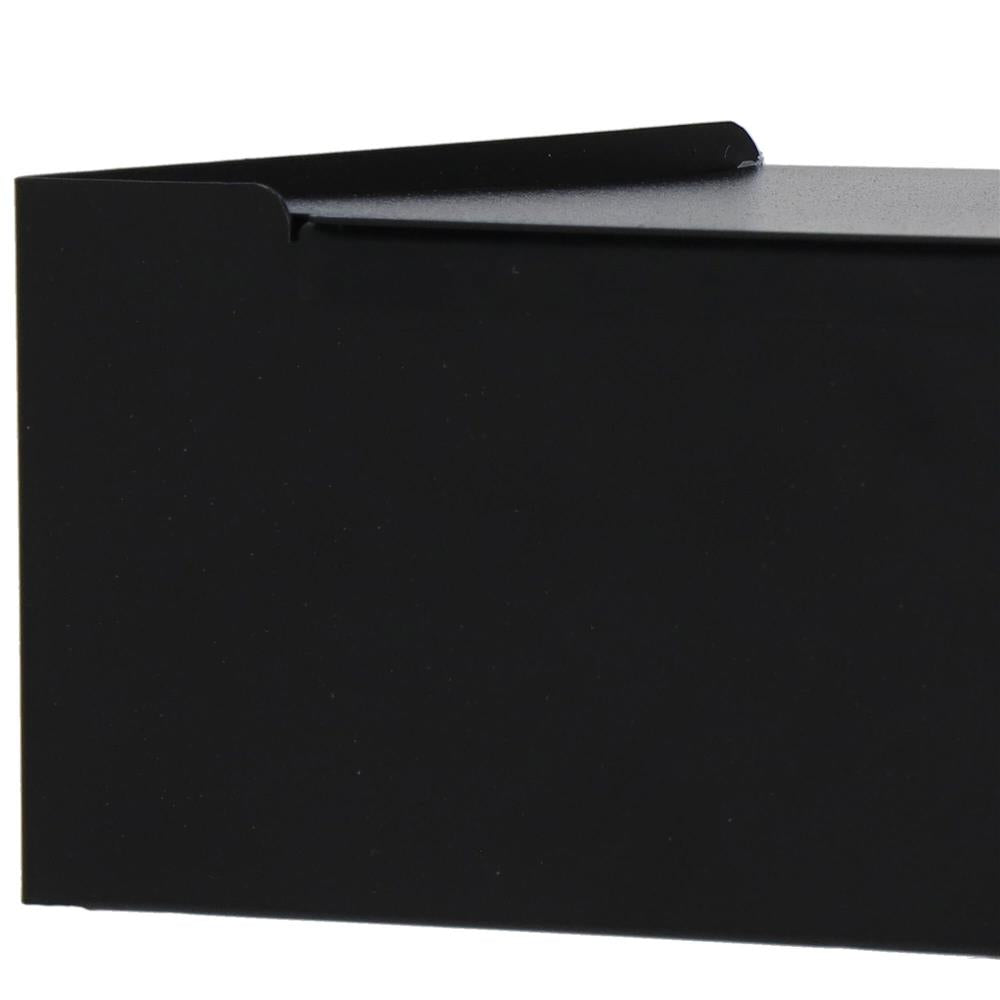 Suport hartie igienica din otel cu sertar depozitare, sistem montare inclus, 22cm, negru bej