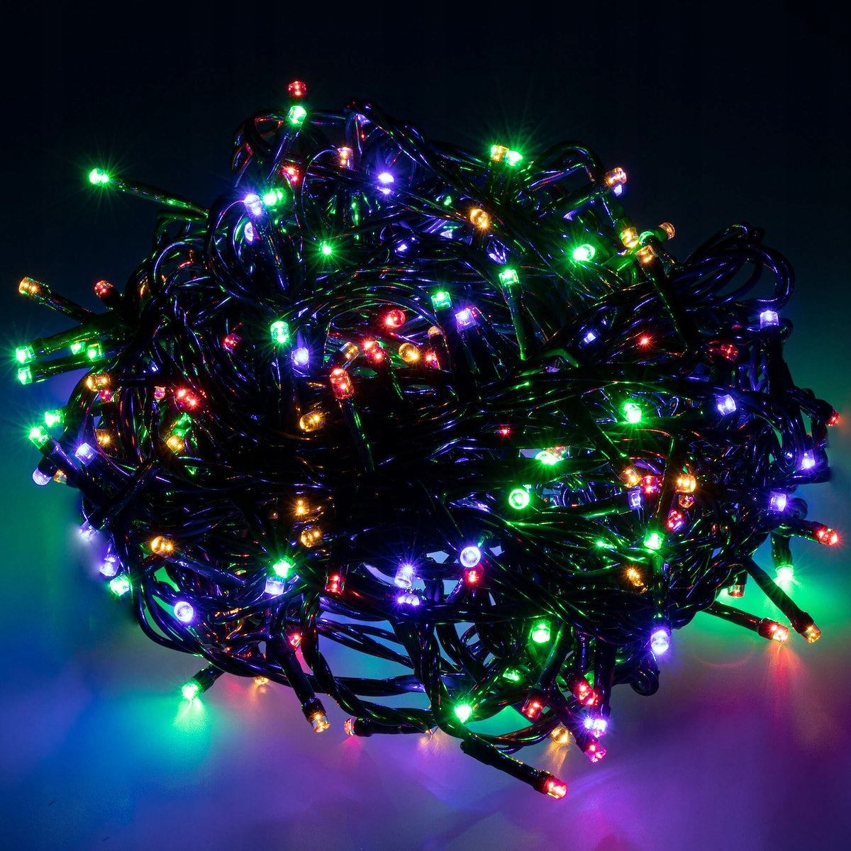 Instalatie lumini pentru bradul de Craciun, 19,5 metri, 300 LED-uri, multicolor
