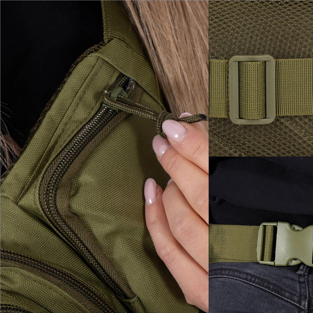 Borseta incapatoare pentru umar sau brau, impermeabila, unisex, 43x15cm, verde