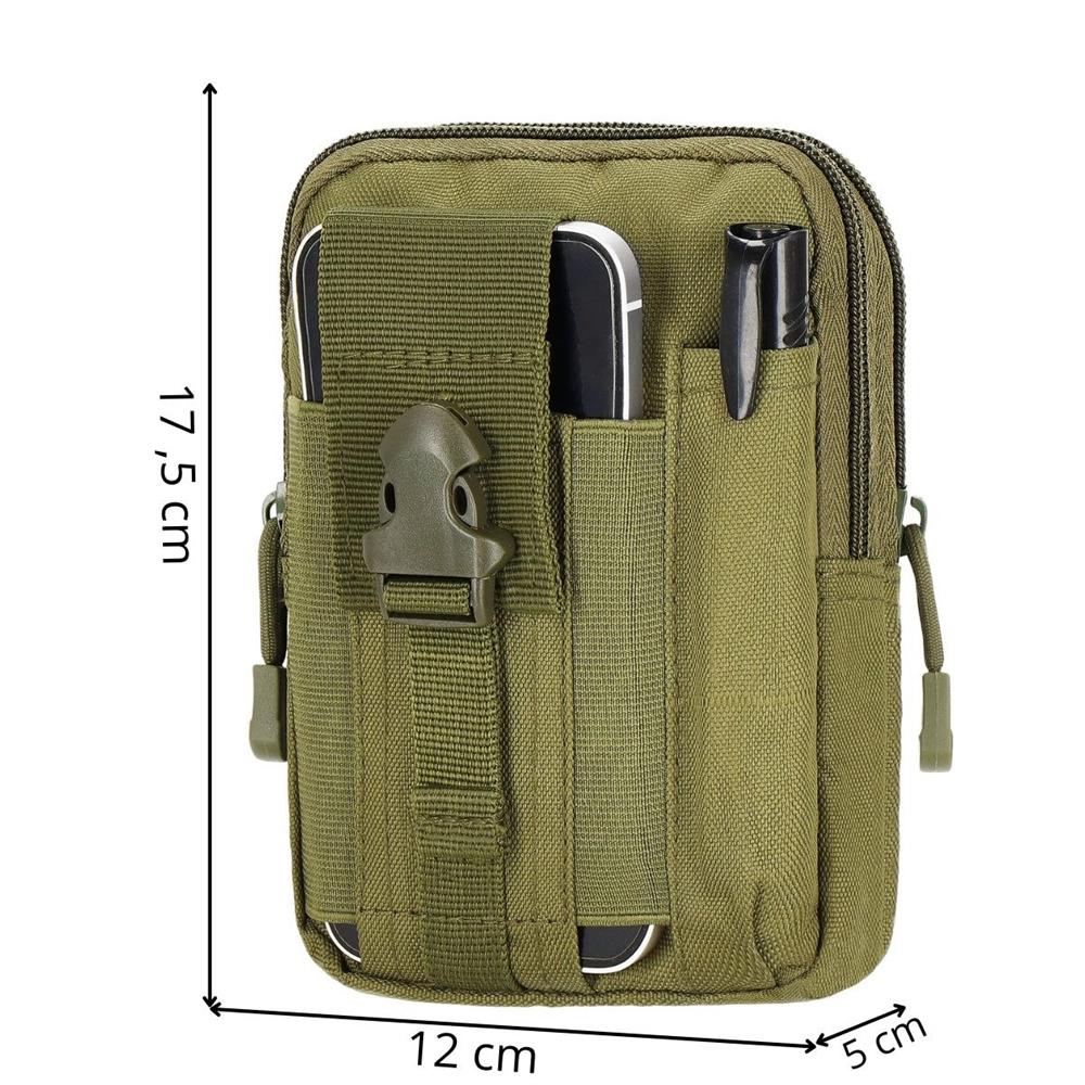 Borseta sport de brau, impermeabila, cu prindere la curea, 18x12x5cm, verde