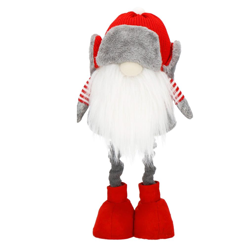 Figurina Craciun, Spiridus, picioare telescopice, inaltime extensibila 32-50cm