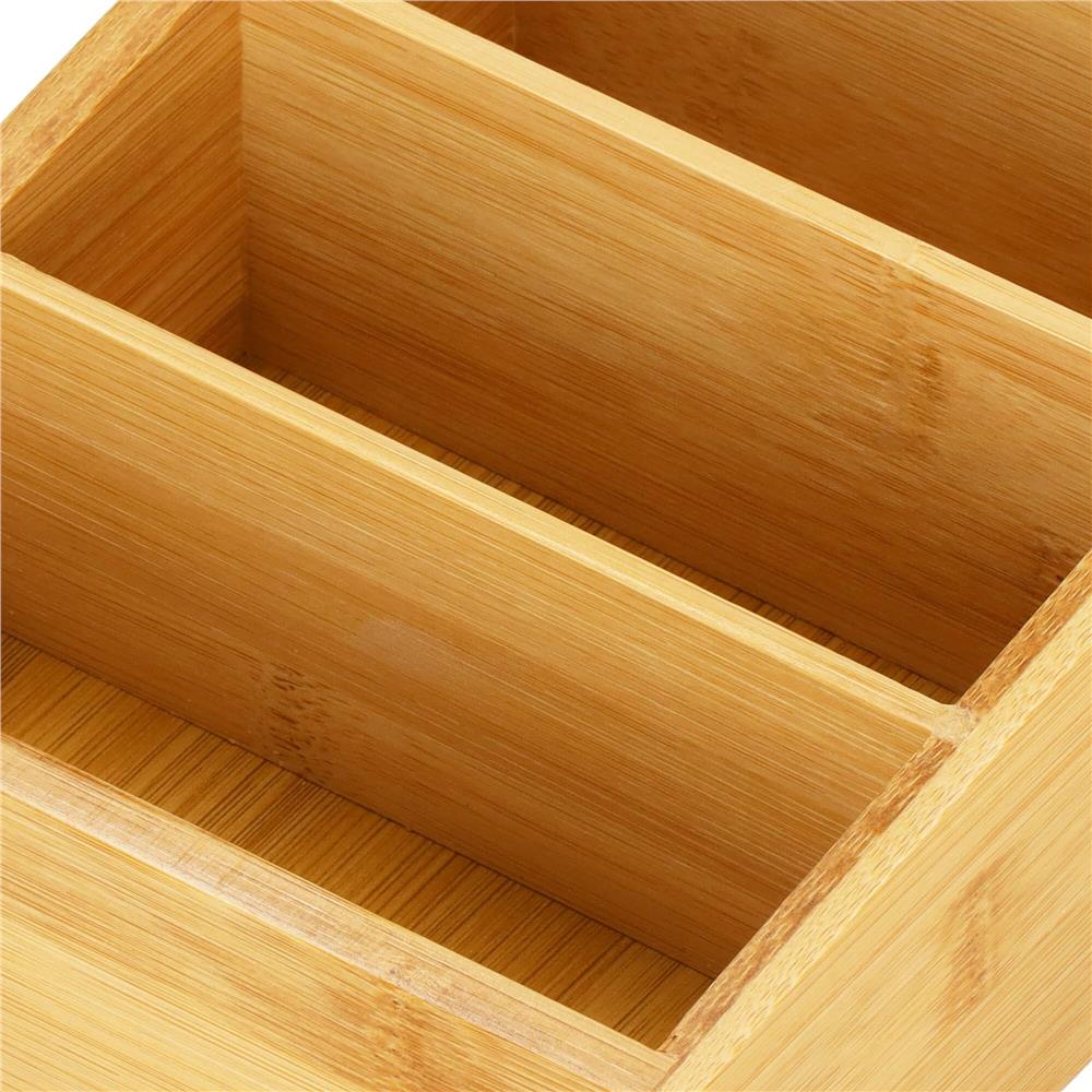 Organizator de bucatarie pentru plicuri de condimente, din bambus, 35x15x7cm, natur
