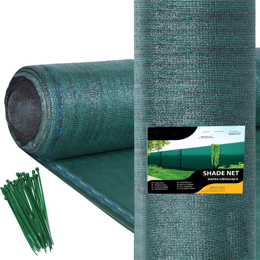 Plasa umbrire si intimitate pentru gard, 1.2m latime, 25m lungime, 140g densitate, verde