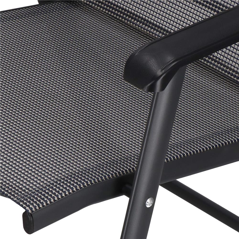 Scaun de gradina metalic, pliabil, 95x57x66cm, maxim 150kg, gri