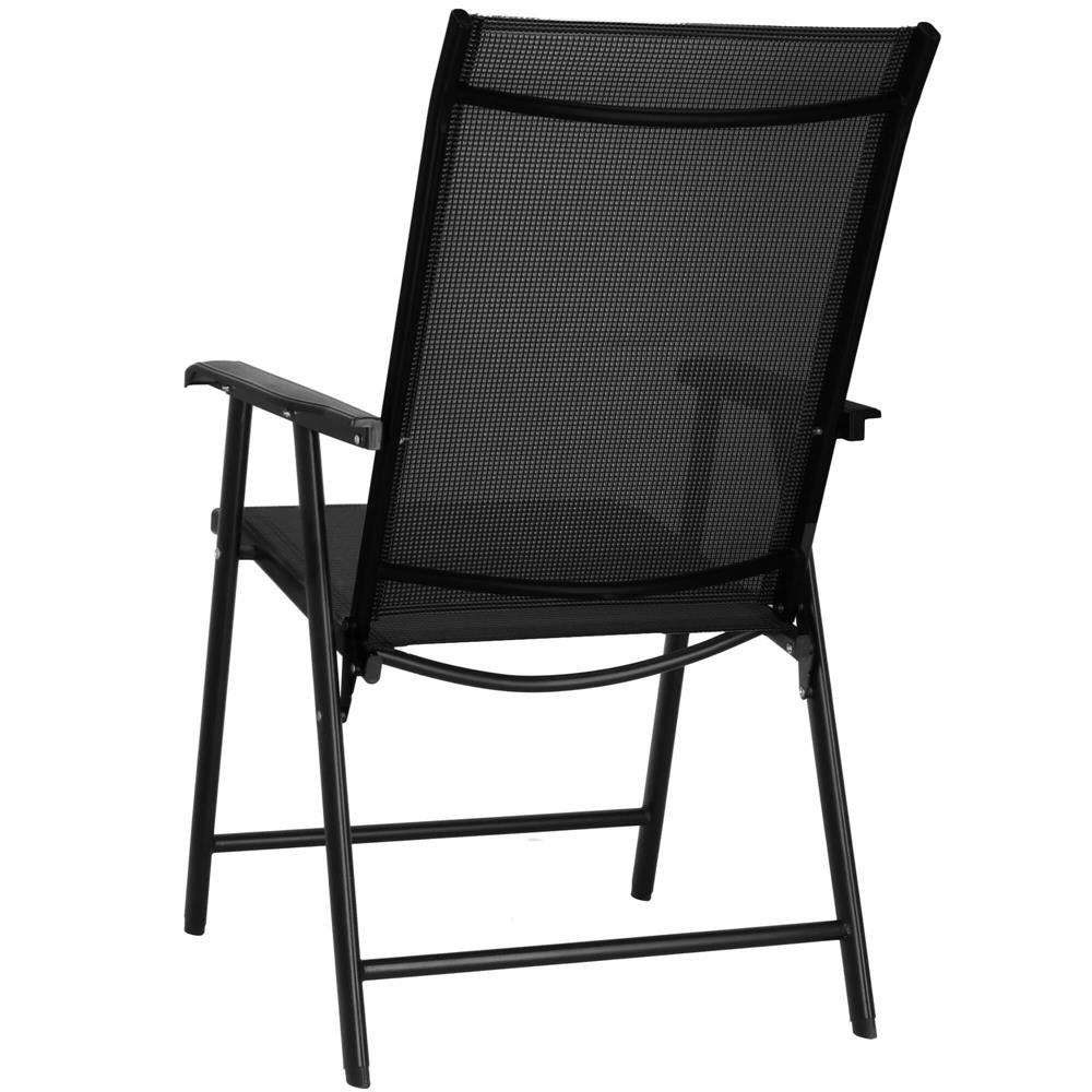Scaun de gradina metalic, pliabil, 95x57x66cm, maxim 150kg, negru