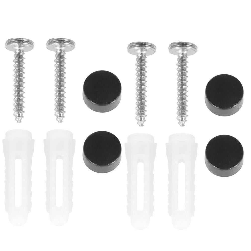 Set de 2 rafturi de baie pentru colt cu 2 sisteme instalare pe perete, aluminiu, 27x20x4cm, negru