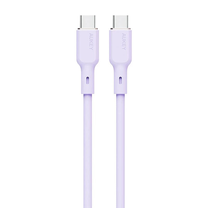 Cablu alimentare si date Aukey, USB Type-C (T) la USB Type-C (T), 1.8m, 480 Mbps, 100W, silicon, mov, "LLTSN1049571" -689323787319